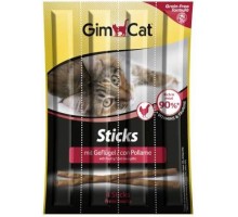 GimCat Sticks М'ясні палички для кішок з м'ясом птиці 4 шт
