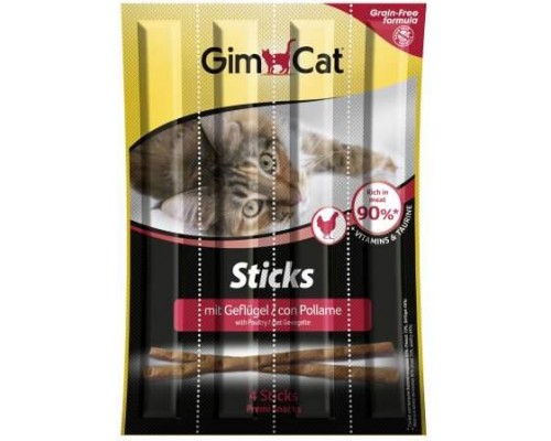 GimCat Sticks Мясные палочки для кошек с мясом птицы 4 шт
