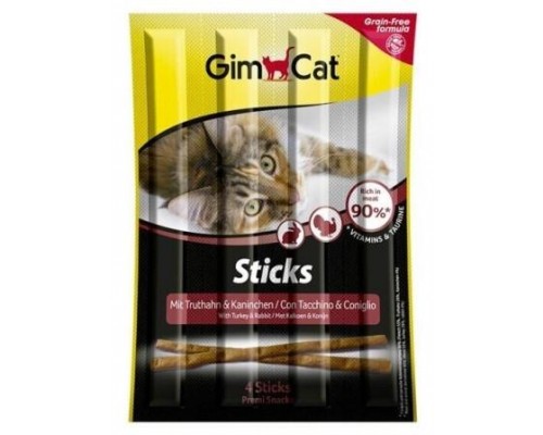 GimCat Sticks М'ясні палички для кішок індичка і кролик 4 шт