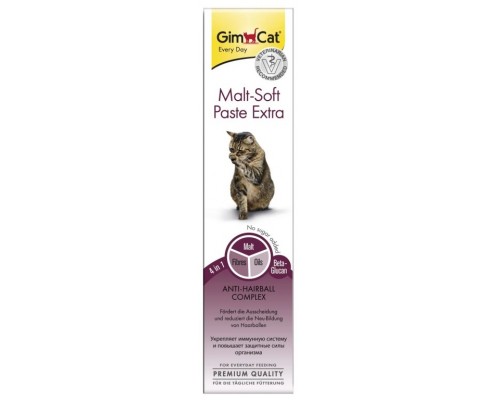 GimCat Malt-Soft Paste Extra Паста для выведения шерсти и улучшения моторики желудка у кошек