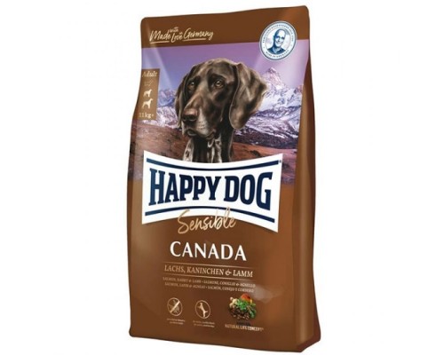 Happy Dog Sensible Canada (без злаків) для дорослих собак з підвищеною чутливістю з лососем і м'ясом кролика