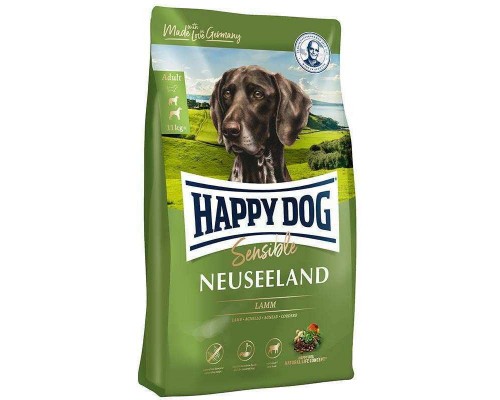Happy Dog Sensible Neuseeland для дорослих собак з чутливим травленням з ягням і рисом