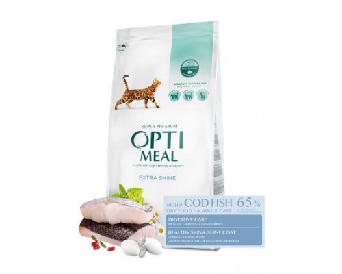 Optimeal (Оптимил) сухой корм для взрослых кошек с высоким содержанием трески