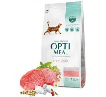Optimeal (Оптимил) сухой корм для стерилизованных кошек и кастрированных котов говядина и сорго
