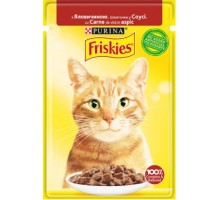 Friskies для кішок з яловичиною шматочки в підливі, 85 гр