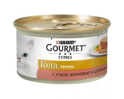 Gourmet Gold (Гурме Голд) Шматочки в паштет з качкою, морквою і шпинатом, 85г