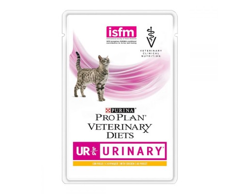 Purina Veterinary Diets UR St/Ox Urinary Feline Кусочки в подливке с курицей для кошек с мочекаменной болезнью