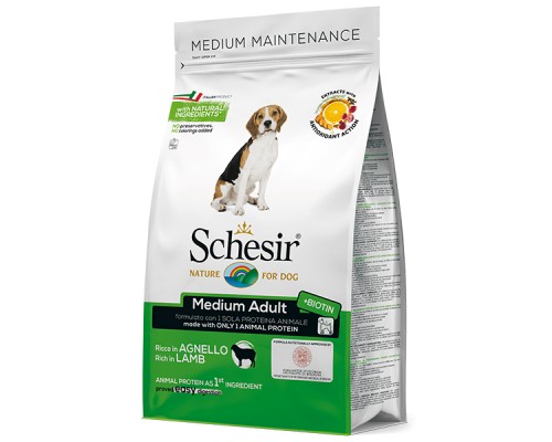 Schesir Dog Medium Adult Lamb сухий корм для дорослих собак Середніх порід