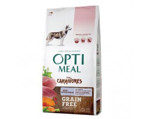 Optimeal (Оптимил) беззерновой сухой корм для взрослых собак всех пород утка с овощами