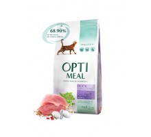 Optimeal (Оптимил) сухой корм для взрослых кошек с эффектом выведения шерсти утка