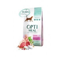 Optimeal (Оптимил) сухой корм для взрослых кошек с чуствительным пищеварением ягненок