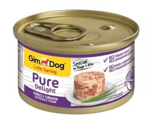 Gim Shiny Dog Pure Delight k курка, тунець 85g