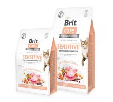 Brit Care Cat Grain-Free Sensetive healthy digestion and delicate Taste Корм ​​беззерновой для дорослих котів з чутливим травленням і проблематичним прийомом їжі