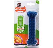 Nylabone Moderate Chew Dental Bone НІЛАБОН ДЕНТАЛ БОУН жувальна іграшка кістка для собак, смак курей , M, для собак до 16 кг , Курка , 14,6x4,4x3,2 см