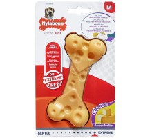 Nylabone Extreme Chew Cheese Bone НІЛАБОН СИРНА КІСТОЧКА жувальна іграшка для собак, смак сиру , M, для собак до 16 кг , Сир , 12,5x6x3 см
