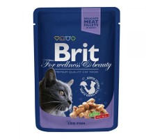 Brit Premium Шматочки з тріскою для кішок