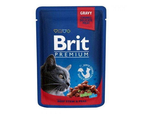 Brit Premium Кусочки с курицей и индейкой для кошек