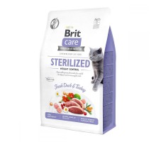 Brit Care Cat Grain-Free Sterilised and Weight Control корм беззерновой з качкою та індичкою для стерилізованих кішок