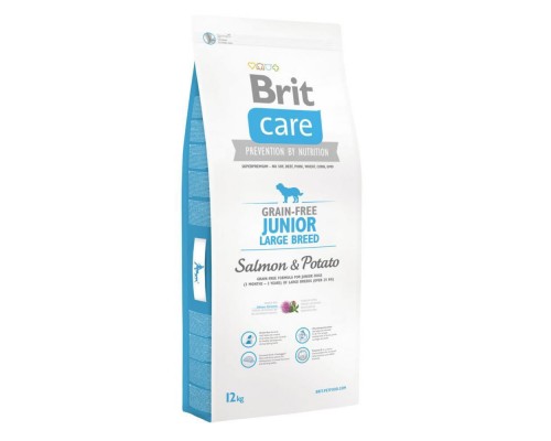 Brit Care Grain-free JUNIOR LARGE BREED - беззерновой корм для молодых собак крупных пород (лосось/картофель)