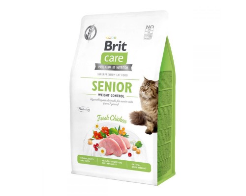 Brit Care Cat Grain-Free Senior and Weight Control корм для літніх котів