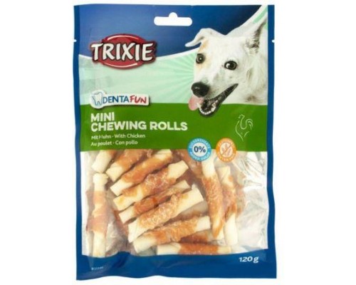 TRIXIE (Трикси) Denta Fun Mini Chewing Rolls Палочки для собак с куриной грудкой 6 см, 120 г