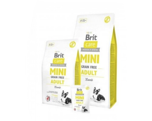 Brit Care Mini Grain Free Adult Lamb беззерновой гіпоалергенний корм для дорослих собак міні порід c ягням
