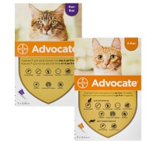 Advocate (Адвокат) капли для кошек и кролей, от блох, глистов, клещей, 1 пипетка