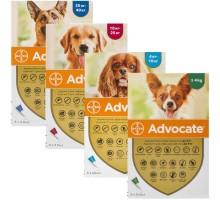 Advocate (Адвокат) Піпетки для собак від бліх та глистів (1 піпетка)