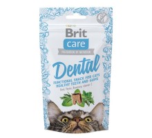 Brit Care Functional Snack Dental ласощі для здоров'я зубів і ясен для кішок, 50 г