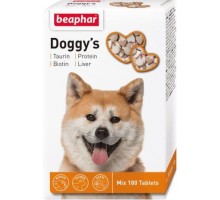 Beaphar (Біфар) Doggys Mix (Taurin + Protein + Liver) вітаміни у вигляді ласощів для собак, 180 табл