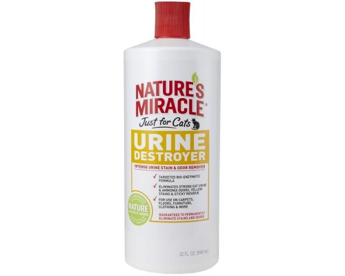 8in1 Nature's Miracle Urine Destroyer Знищувач плям і запахів котячої сечі 946 мл.