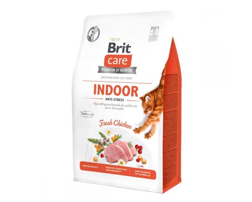 Brit Care Cat Grain-Free Indoor Anti-stress корм беззерновой свіжа курка для дорослих кішок